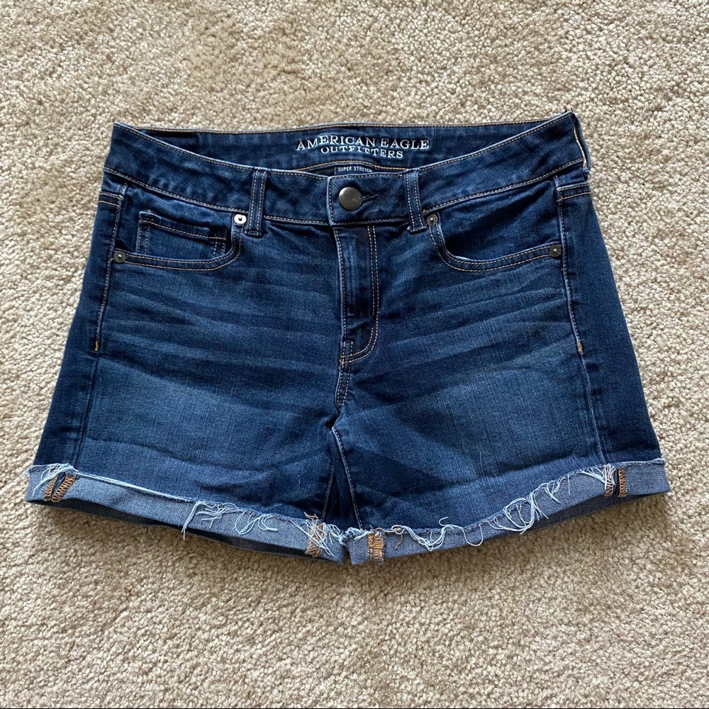 AE Super Stretch Denim Midi Shorts